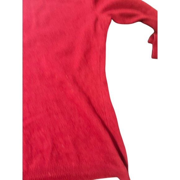 QI CASHMERE Women's Size Medium Red 100% Cashmere Sweater READ FLAWED - Picture 16 of 16